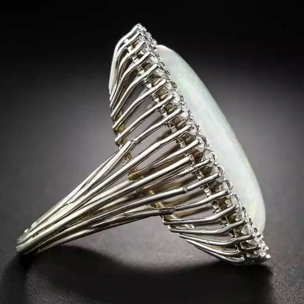 New Opal 925 Sterling Silver Ring - Picture 4 of 6